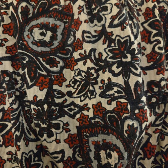 Ann Taylor Loft Blue/Red/White Floral Strapless Short Jumpsuit, Size M. - Picture 3 of 3